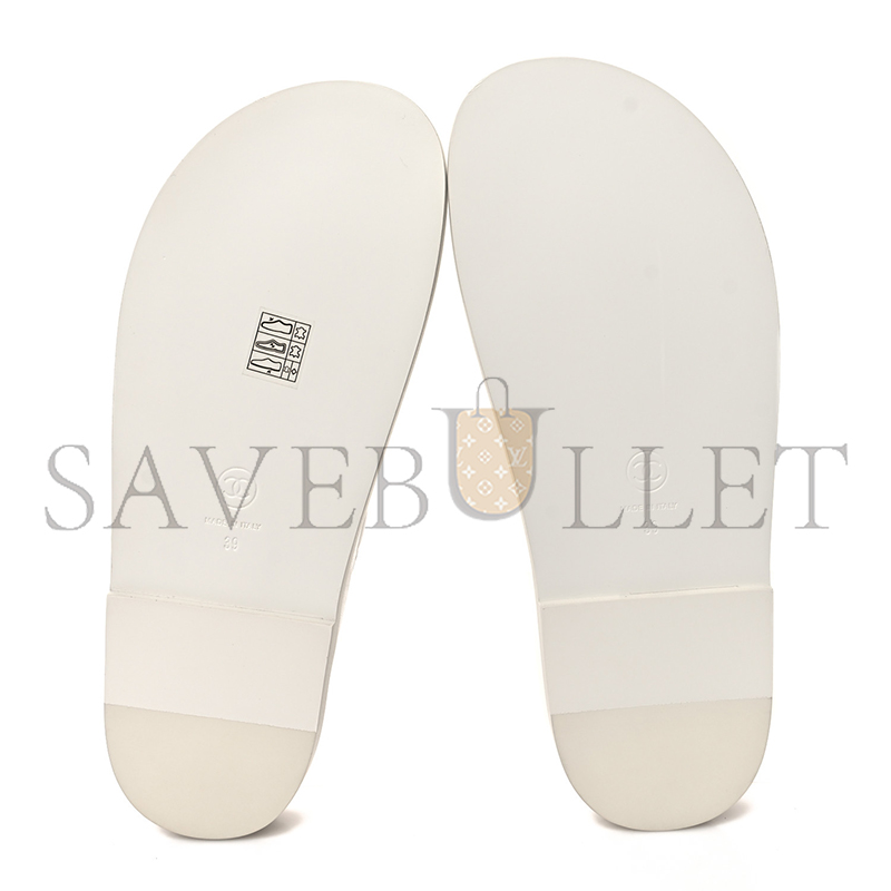 Ch**el lambskin quilted velcro dad chain cc slide sandals